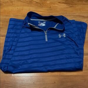 Under Armour Men's Blue Striped Quarter Zip